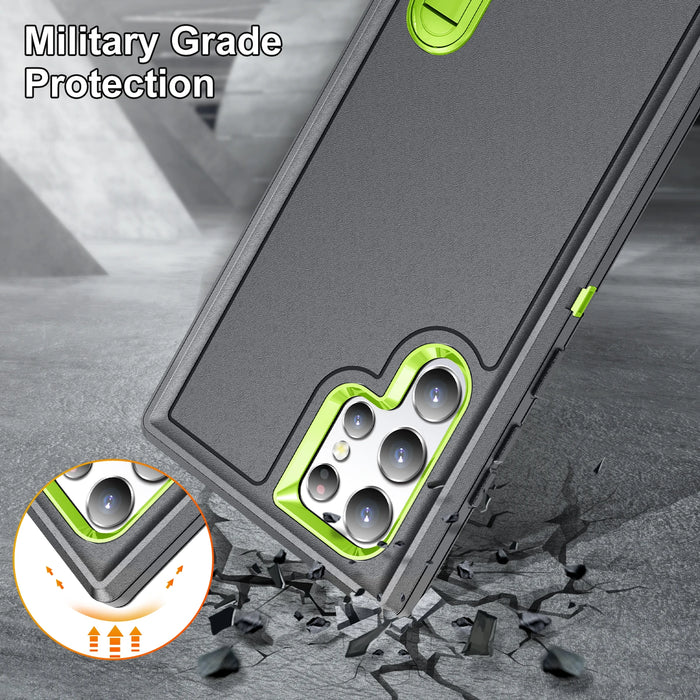 3 Layers Protection Military Grade Shockproof Heavy Duty Protective Case For Galaxy S22 Ultra S22 Plus 2022 Case with Kickstand