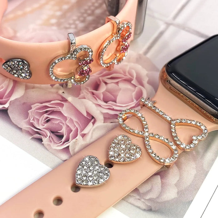 Silicone Strap Jewelry Charm for Apple Watch Band