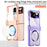 Magsafe Magnetic Transparent Folding Hinge Shockproof Hard Cover Wireless Charging Case For Samsung Galaxy Z Flip 5 4 3