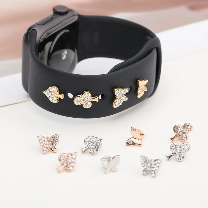 Silicone Strap Jewelry Charm for Apple Watch Band