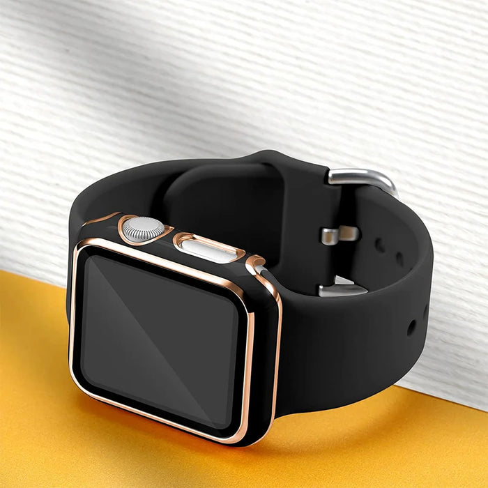 Complete Defense: Tempered Glass Bumper for Apple Watch Series 4-9