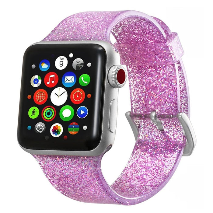 Glitter Silicone Band For Apple Watch
