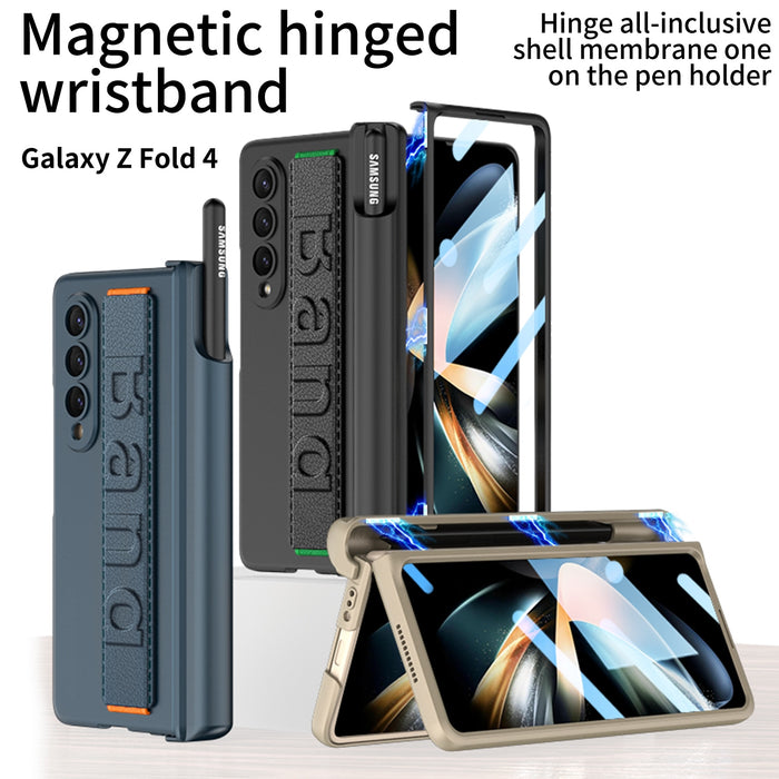 Samsung Galaxy Z Fold 4 Case All-included Magnetic Pen Hinge With Glass Screen