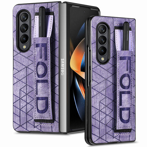 Ultra Slim with Raised Bezel Camera Protect Shockproof Case For Samsung Galaxy Z Fold 4 Case with Wrist Strap S Pen Slot,