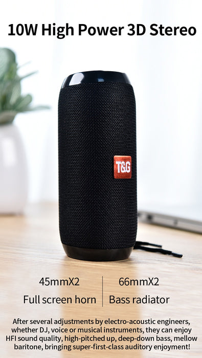 TG117 Portable Outdoor Bluetooth-compatible Speakers Waterproof Column Loudspeaker Support TF Card & FM Radio