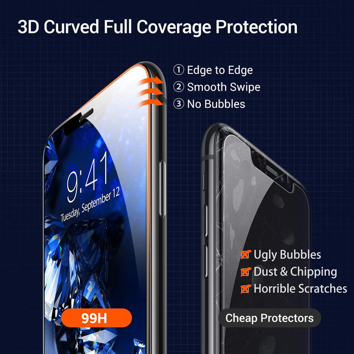 Clear Tempered Glass Screen Protector Film for iPhone