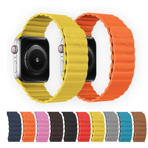 Magnetic Leather Loop Strap for Apple Watch