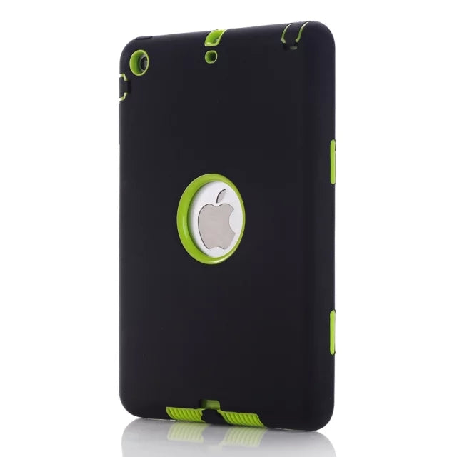 Shockproof Heavy Duty Silicone Hard Case for iPad mini 1/2/3 with Screen Protector Film+free Stylus Pen