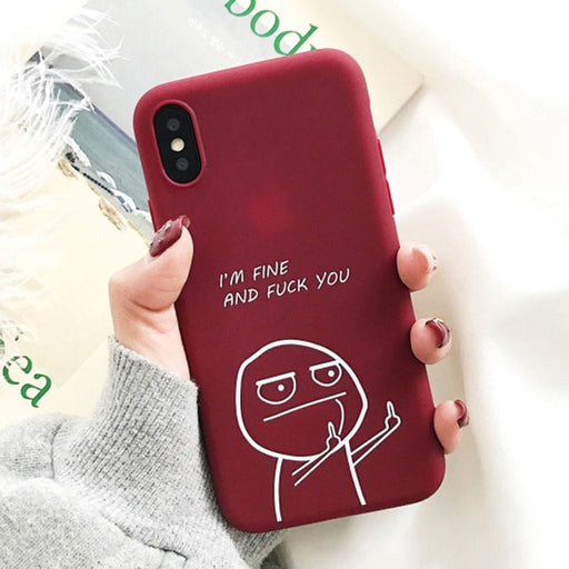 Funny Cartoon Lovers Phone Case For iPhone