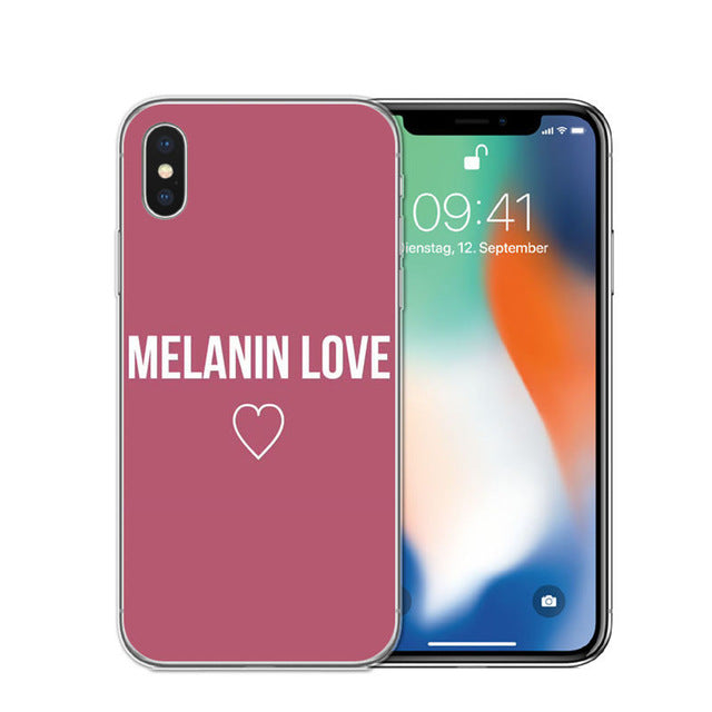 Melanin Poppin Soft Silicone Phone Case for iPhone