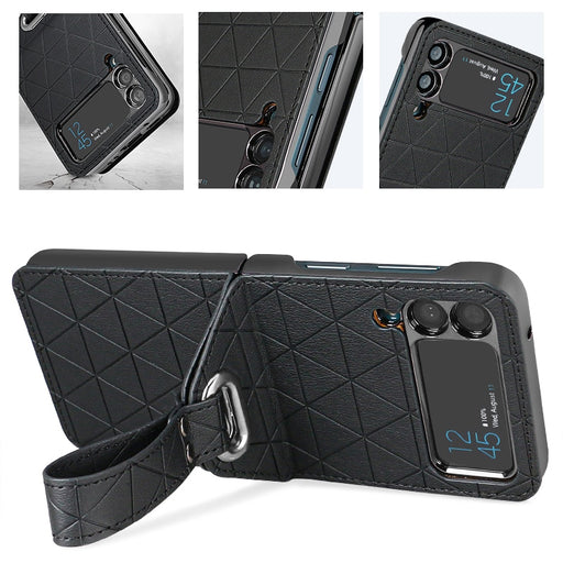 Luxury Rhombus Haven: Stylish Hard Cover for Samsung Galaxy Z Flip 4/ZFlip 3