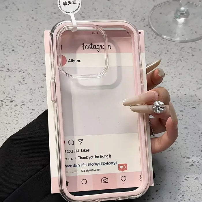 Luxury Candy-Color Frame Clear Back iPhone Case – Acrylic Shockproof Bumper Cover (iPhone 11–17 Pro Max & Plus)