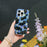 Elegant Black Cat Double-Layer Wrist Chain Protective Case - Designed for iPhone 16/15/14/13/12/11 Pro Max/Plus