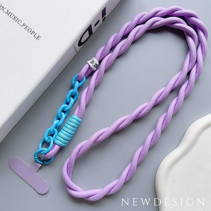 Cute Acrylic Crossbody Phone Lanyard – Universal Outdoor Neck & Shoulder Cord with Anti-Lost Wrist Strap and Secure Clip