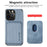 Fiber Grain Protective Sleeve with Magnetic Card Sleeve - Designed for Apple iPhone