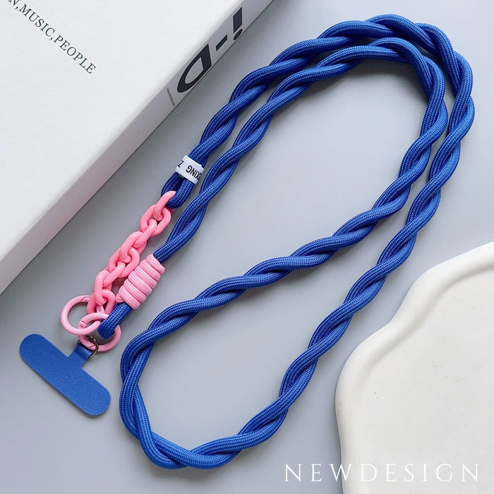 Cute Acrylic Crossbody Phone Lanyard – Universal Outdoor Neck & Shoulder Cord with Anti-Lost Wrist Strap and Secure Clip