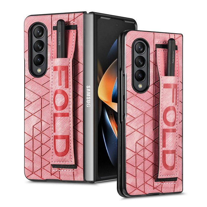 Ultra Slim with Raised Bezel Camera Protect Shockproof Case For Samsung Galaxy Z Fold 4 Case with Wrist Strap S Pen Slot,