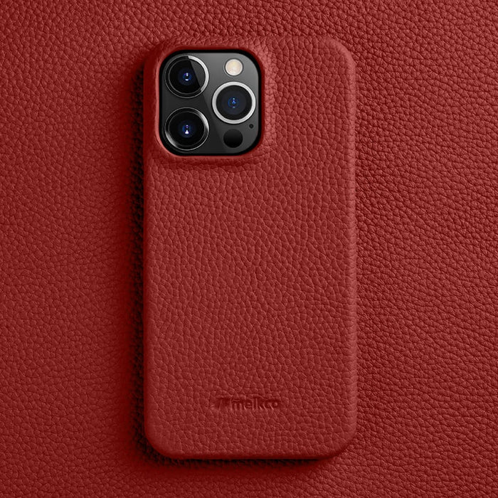 Premium Genuine Leather Back Cover For iPhone 14