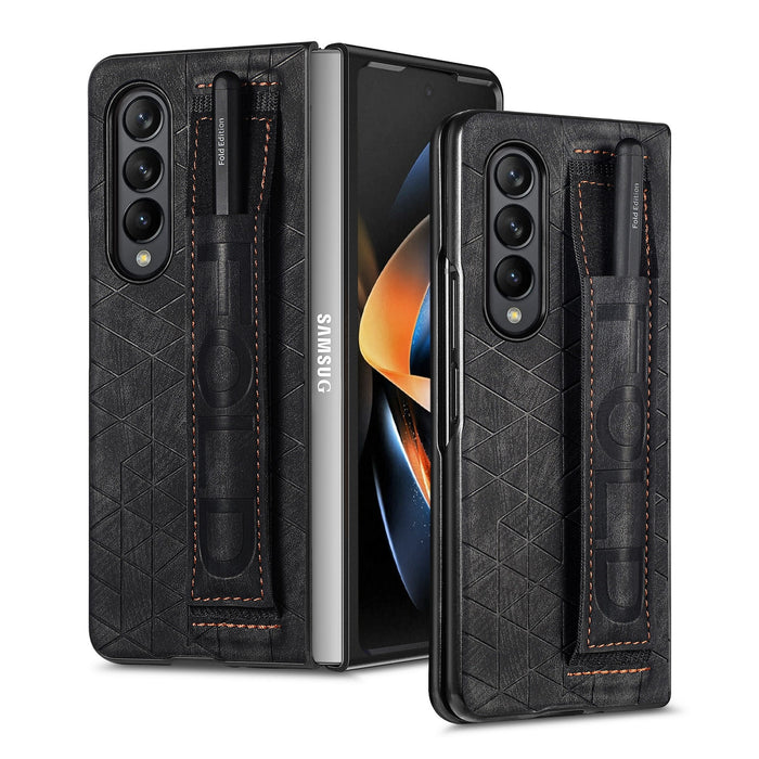 Ultra Slim with Raised Bezel Camera Protect Shockproof Case For Samsung Galaxy Z Fold 4 Case with Wrist Strap S Pen Slot,