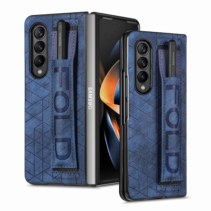 Ultra Slim with Raised Bezel Camera Protect Shockproof Case For Samsung Galaxy Z Fold 4 Case with Wrist Strap S Pen Slot,