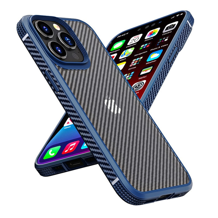 Carbon Fiber Shockproof Case For Apple iPhone