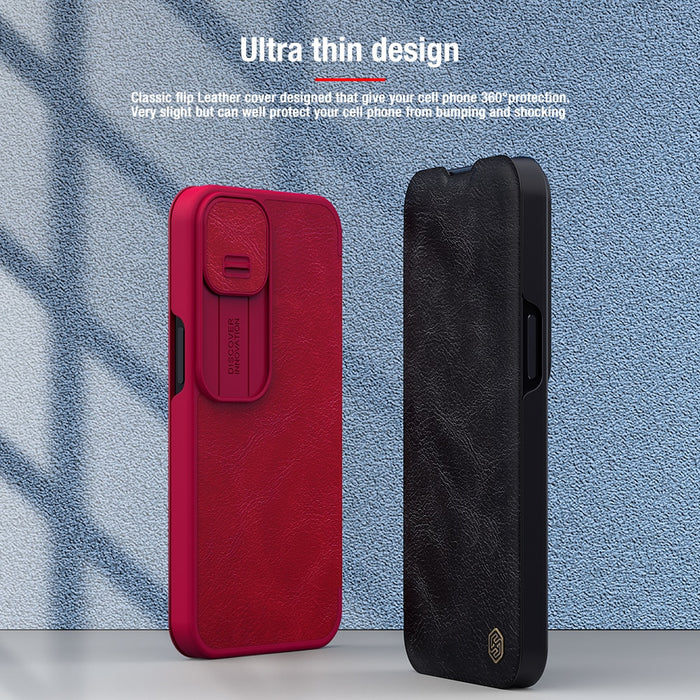 Leather Case With Slide Cover for iPhone