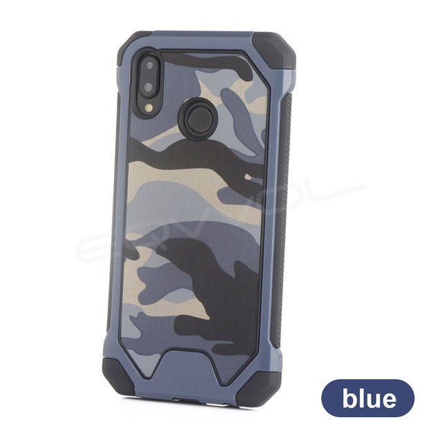 Three In One Army Green Camouflage Case For Huawei P20 P10 P9 P8 Lite P9 Plus